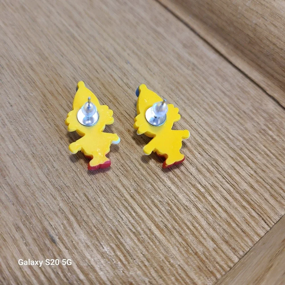 Handmade Clown‎ Earrings and Keychain Set Kids Jewelry Fun Novelty Cute